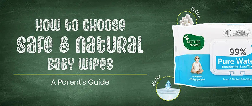 Mother gently using natural baby wipes on infant’s skin – a guide to choosing safe baby wipes