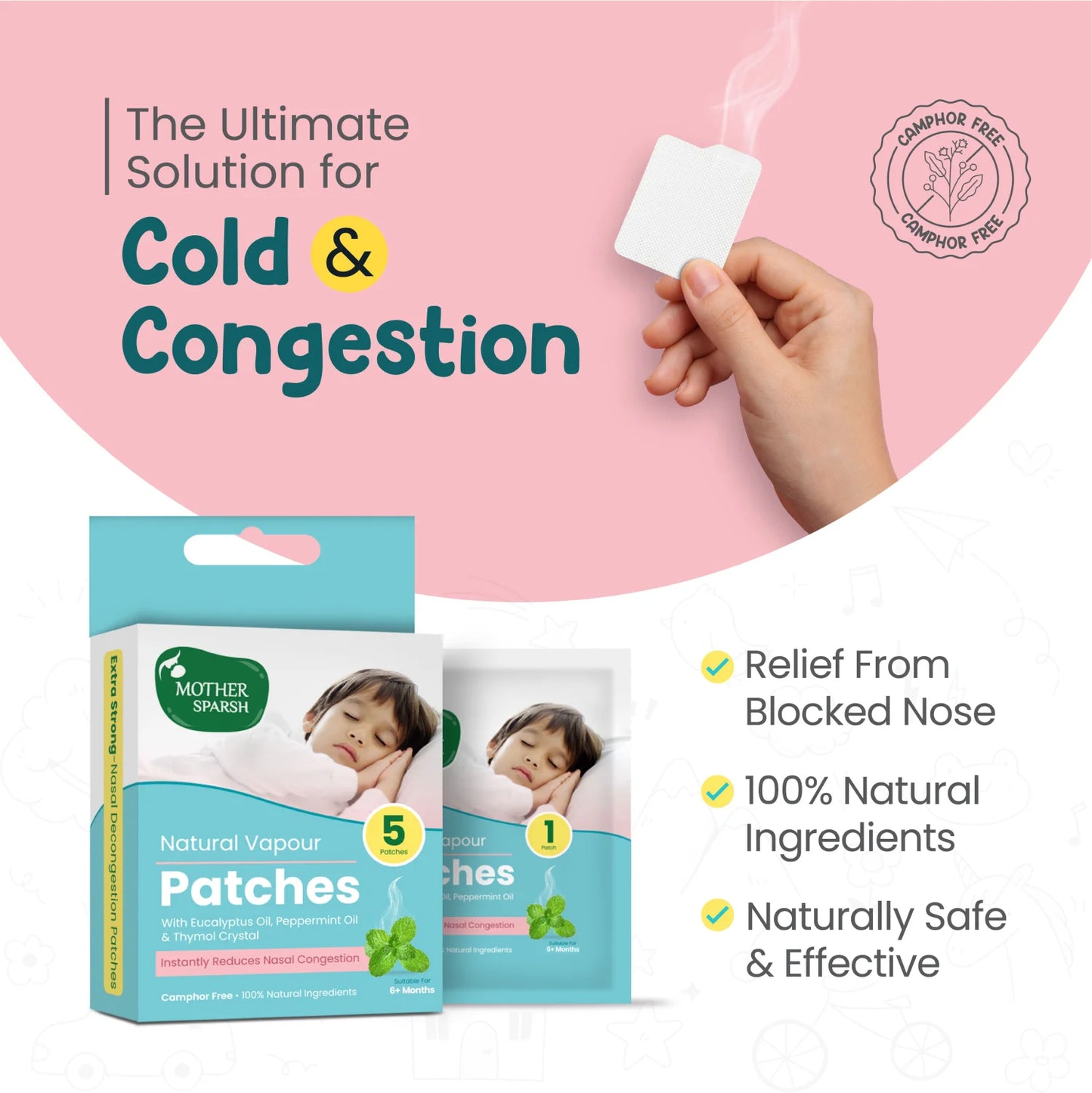 Natural Vapour Patch is your Ultimate solution for cold & congestion