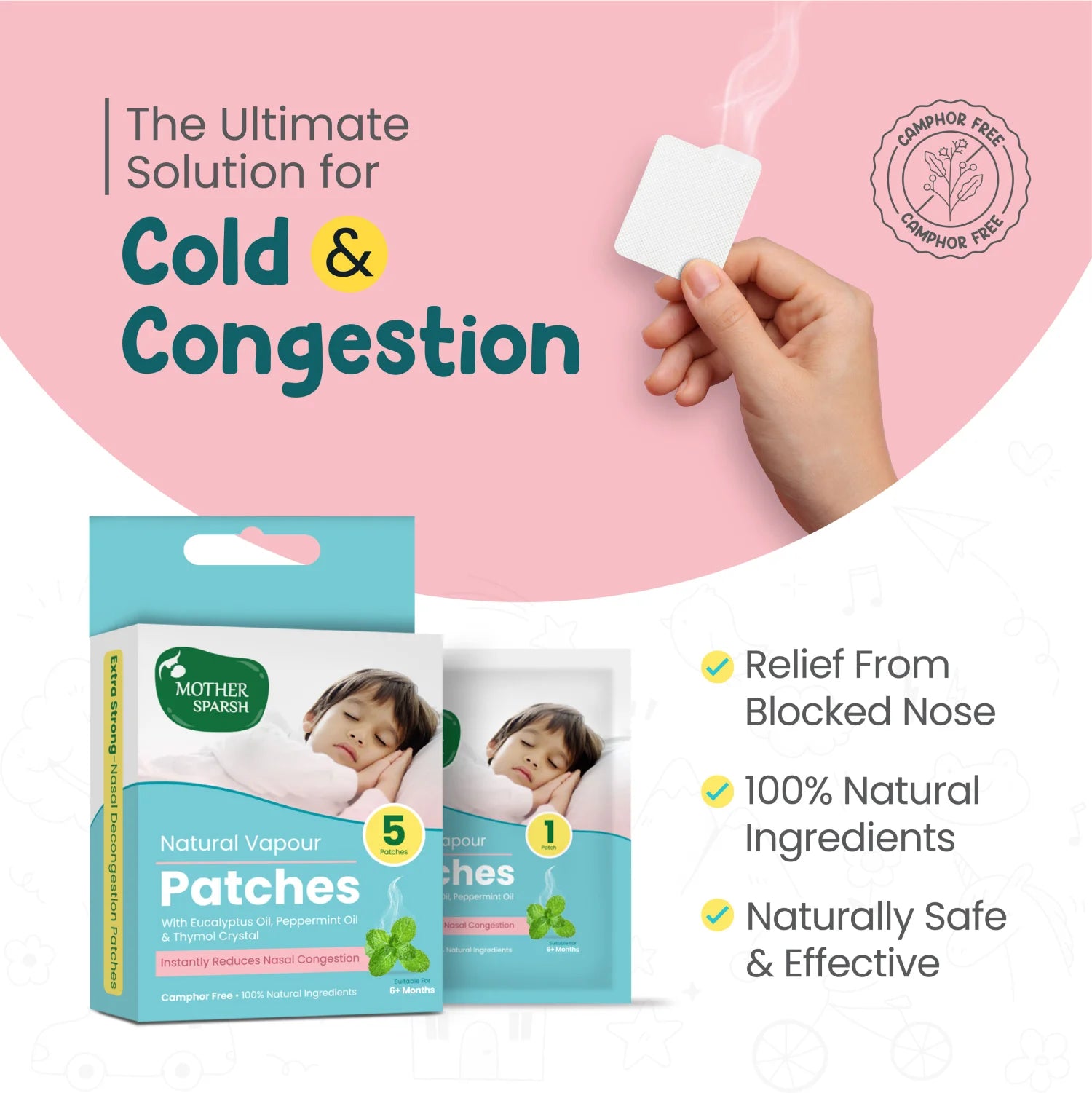 Natural Vapour Patch is your Ultimate solution for cold & congestion