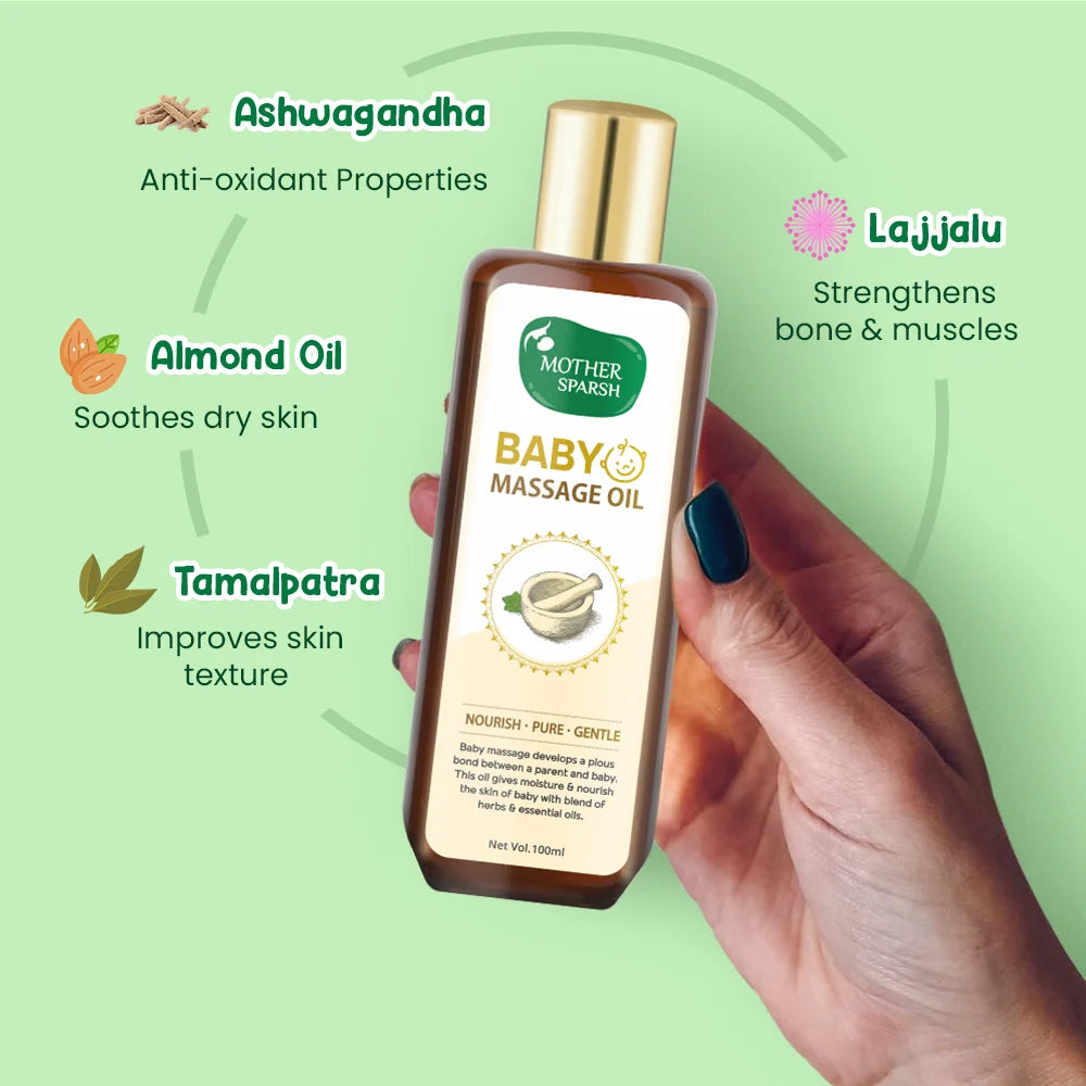Ayurvedic Baby Massage Oil for Strong Bones & Muscles