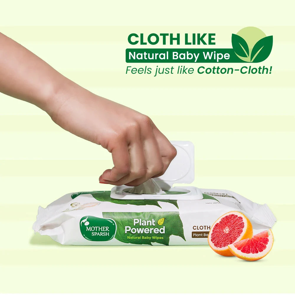 Plant Powered Natural Baby Wipes with Grapefruit