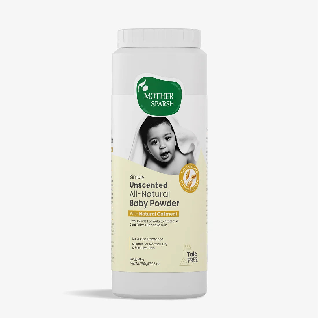 Simply Unscented All-Natural Baby Powder bottle – 200gm pack