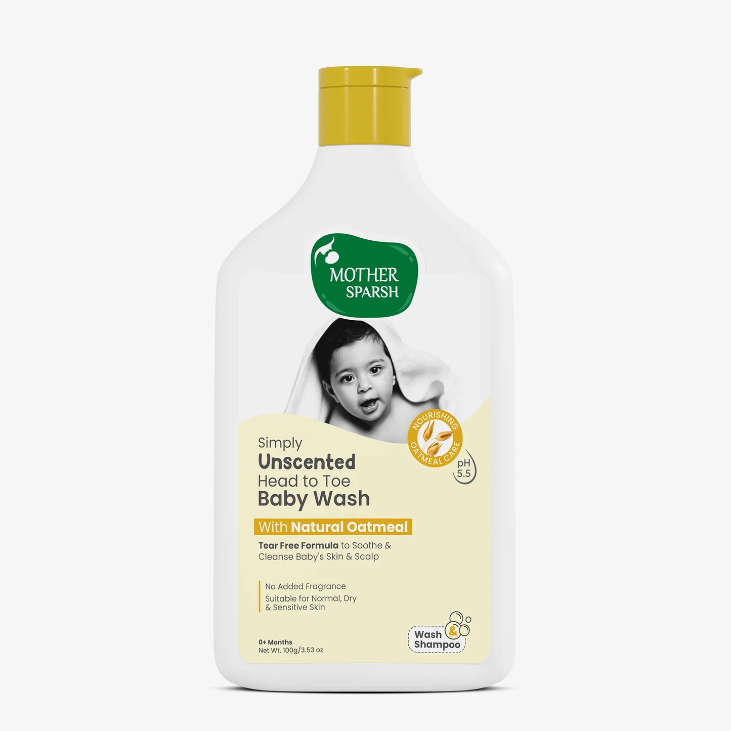 Simply Unscented Head to Toe Baby Wash – 400ml