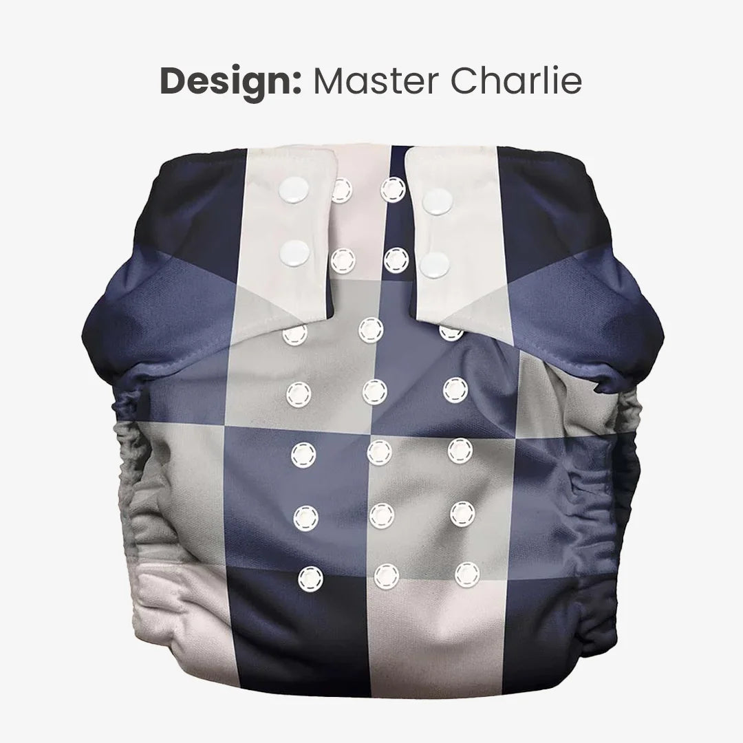 Plant Powered Premium Cloth Diaper for Babies - with Super-Zorb™ Soaker Insert (India's 1st Built-In Booster Pad) for 2X Ultra Absorption