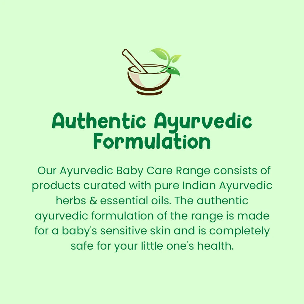 Ayurvedic formula-Safe for baby’s sensitive skin