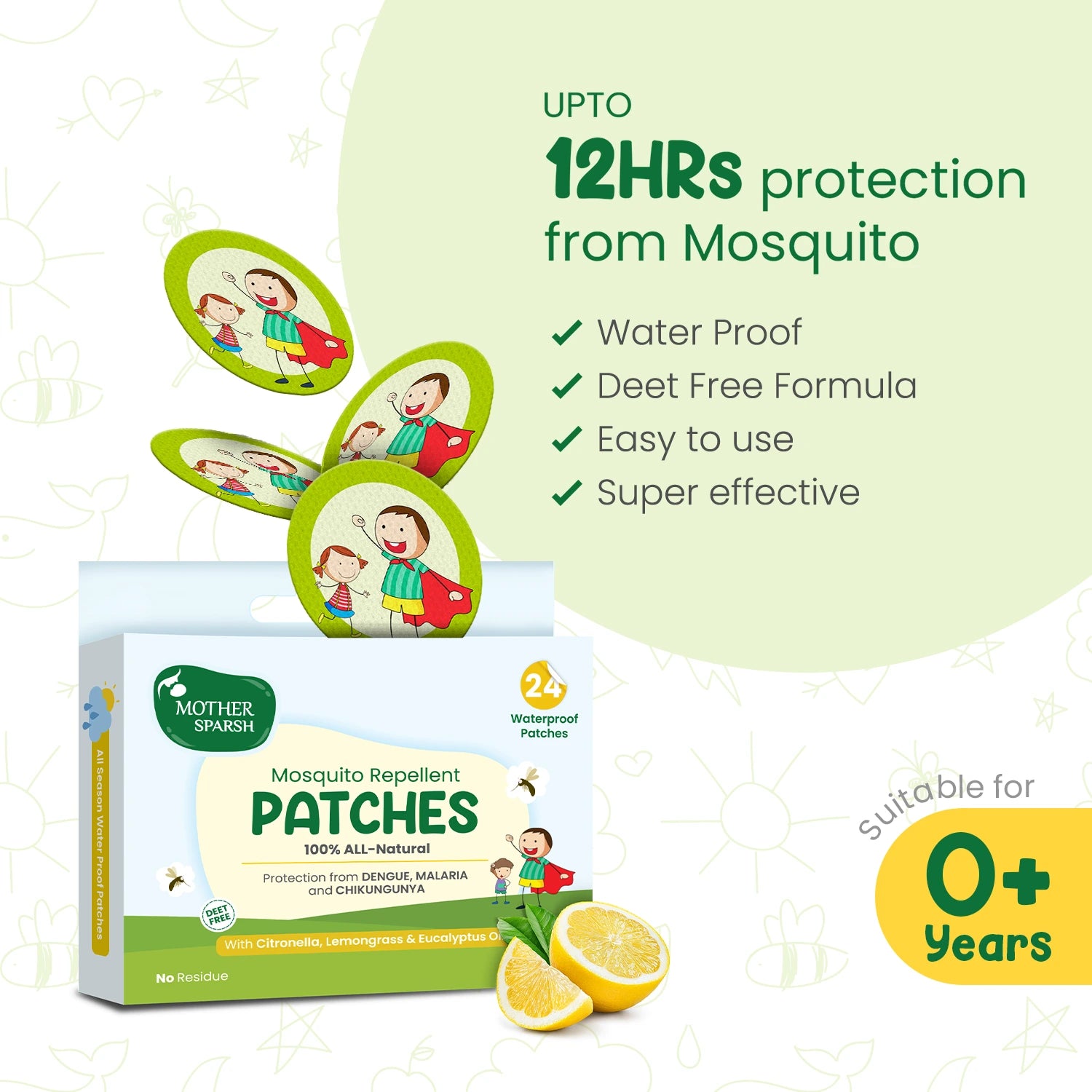 Mosquito Repellent Patches for Baby-with up to 12 Hours of mosquito protection