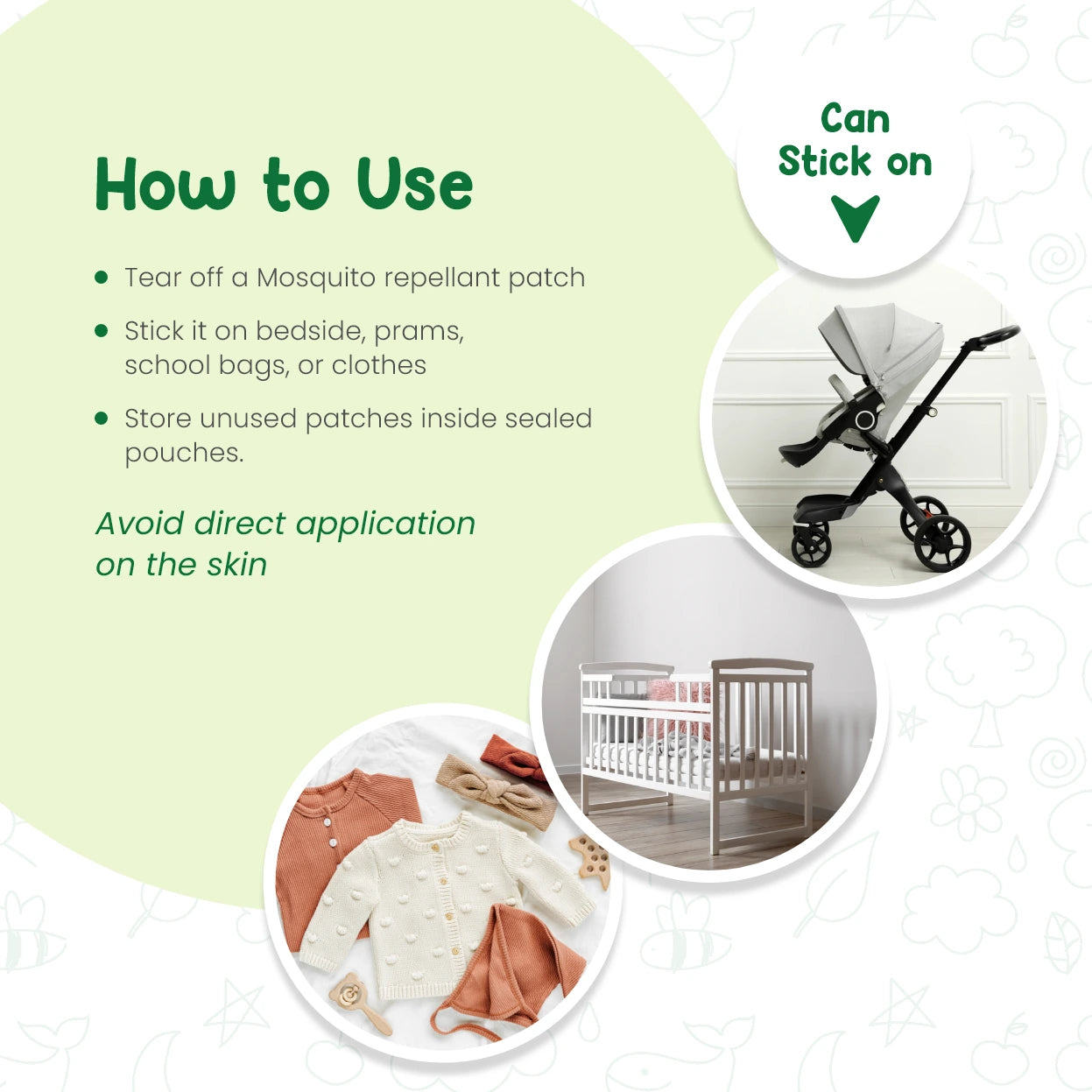 How to use Mosquito Repellent Patches for Baby External Application is preferred