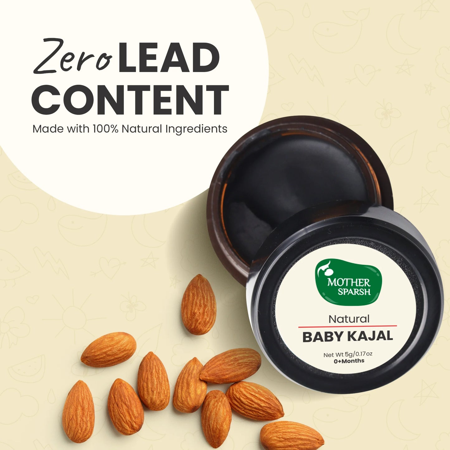 Made with 100% natural ingredients-Zero Lead Content-baby kajal