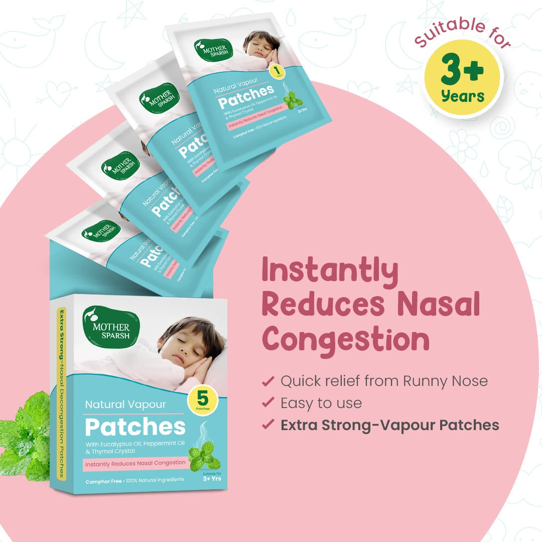 Natural vapour patches provide instant relief from nasal congestion