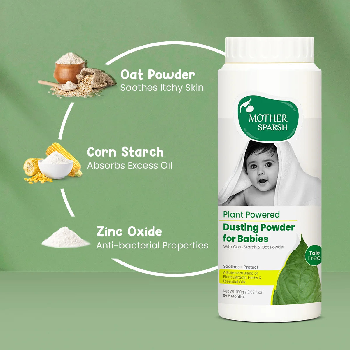 Hypoallergenic Plant Powered Baby powder