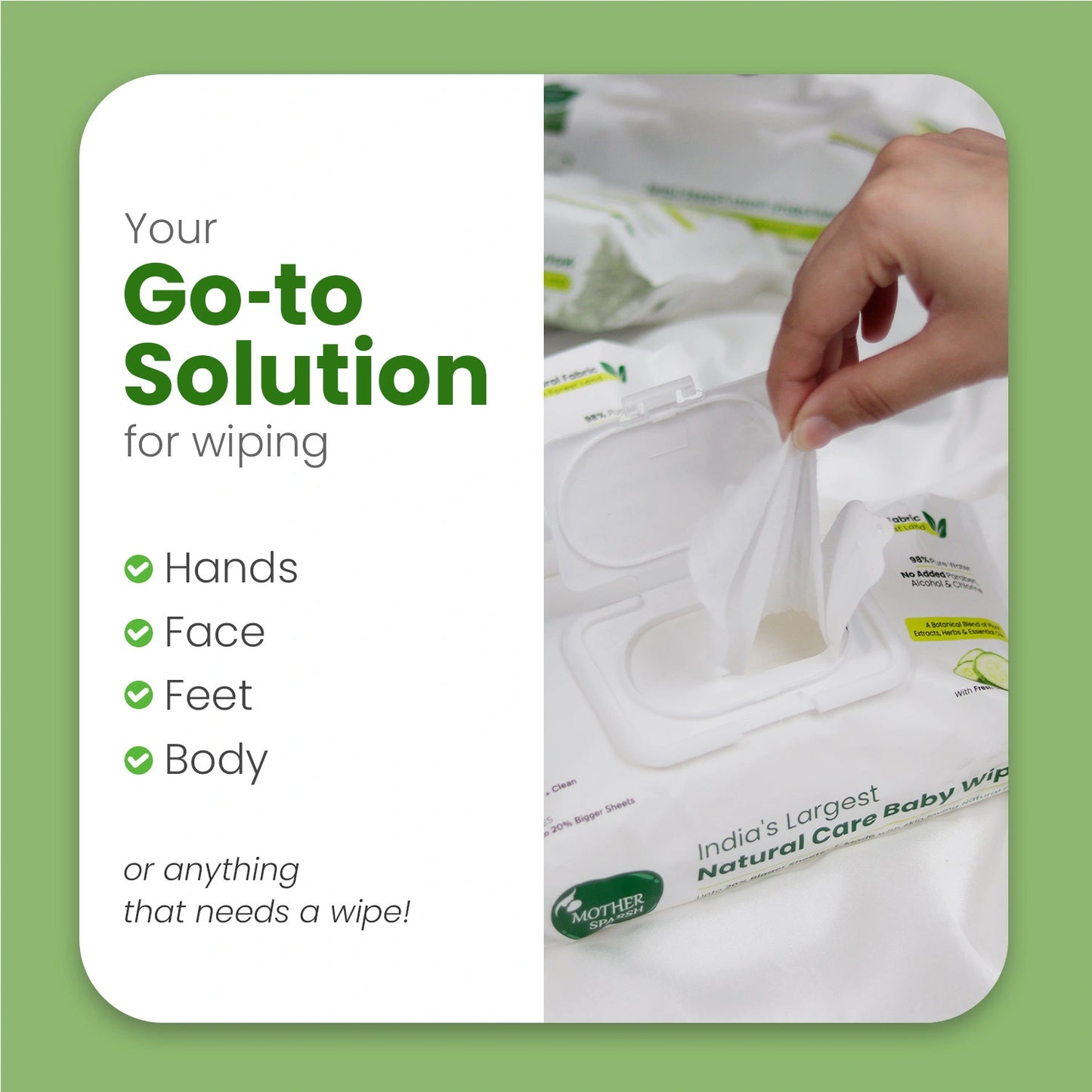 Your Go-to Baby wipes for cleaning Baby Hands Face Feet Body