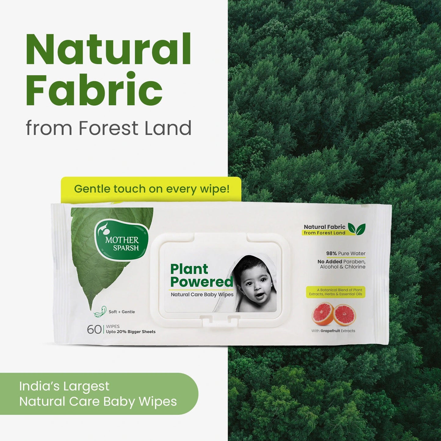 Plant Powered Baby Wipes - Grapefruit