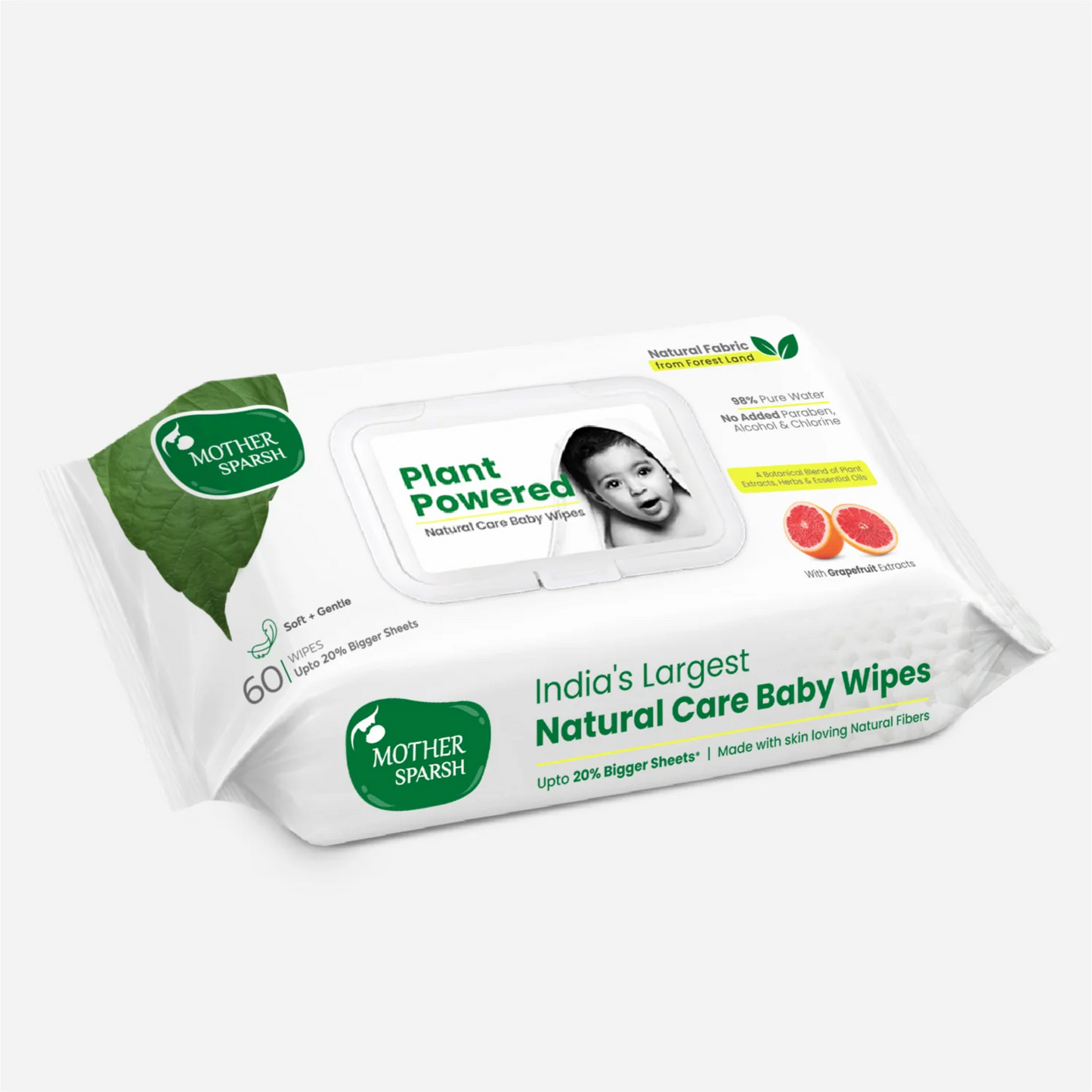 Plant Powered Baby Wipes - Grapefruit