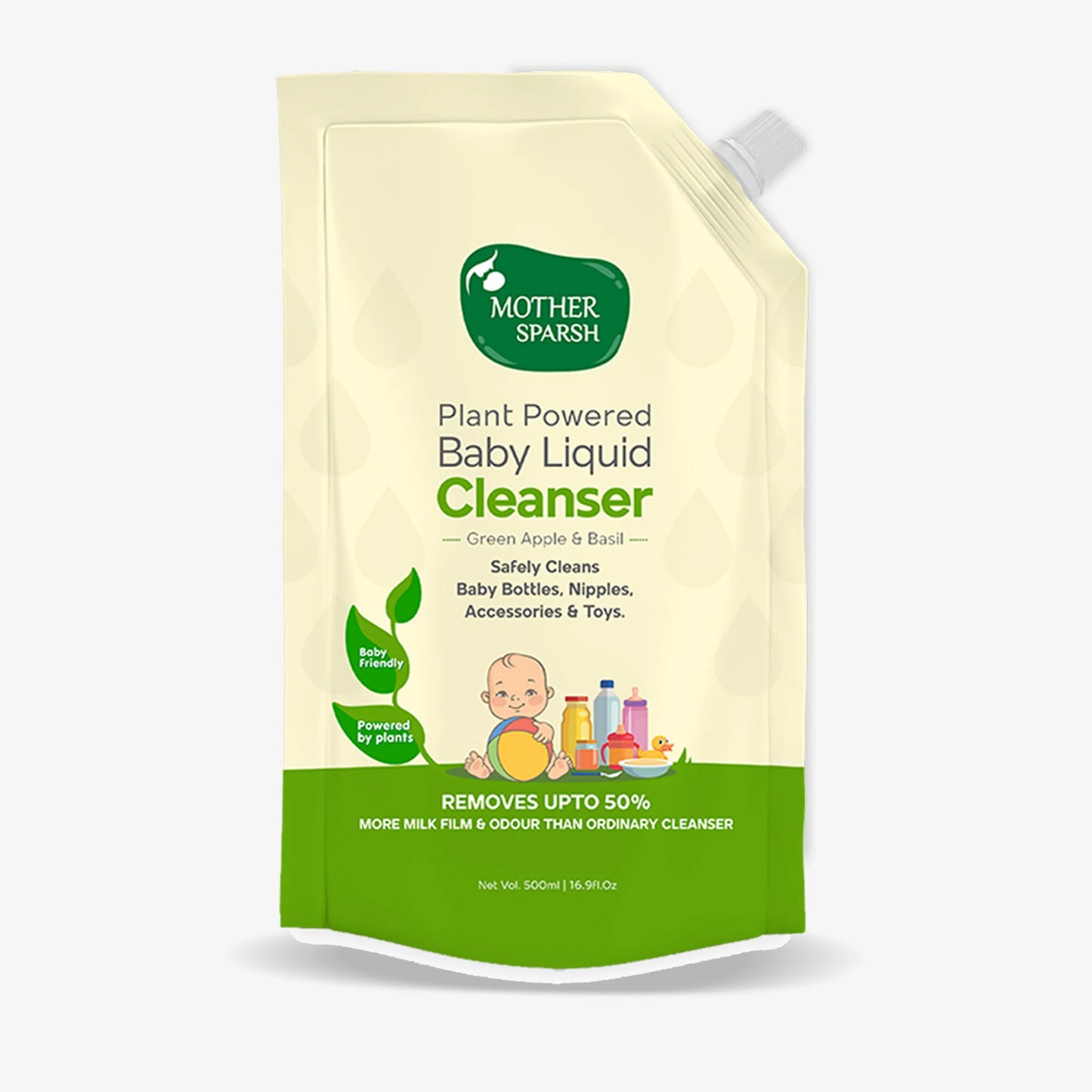 Baby-Liquid-Cleanser-made-with-Green-Apple-&Basil-Extract-refill-pack
