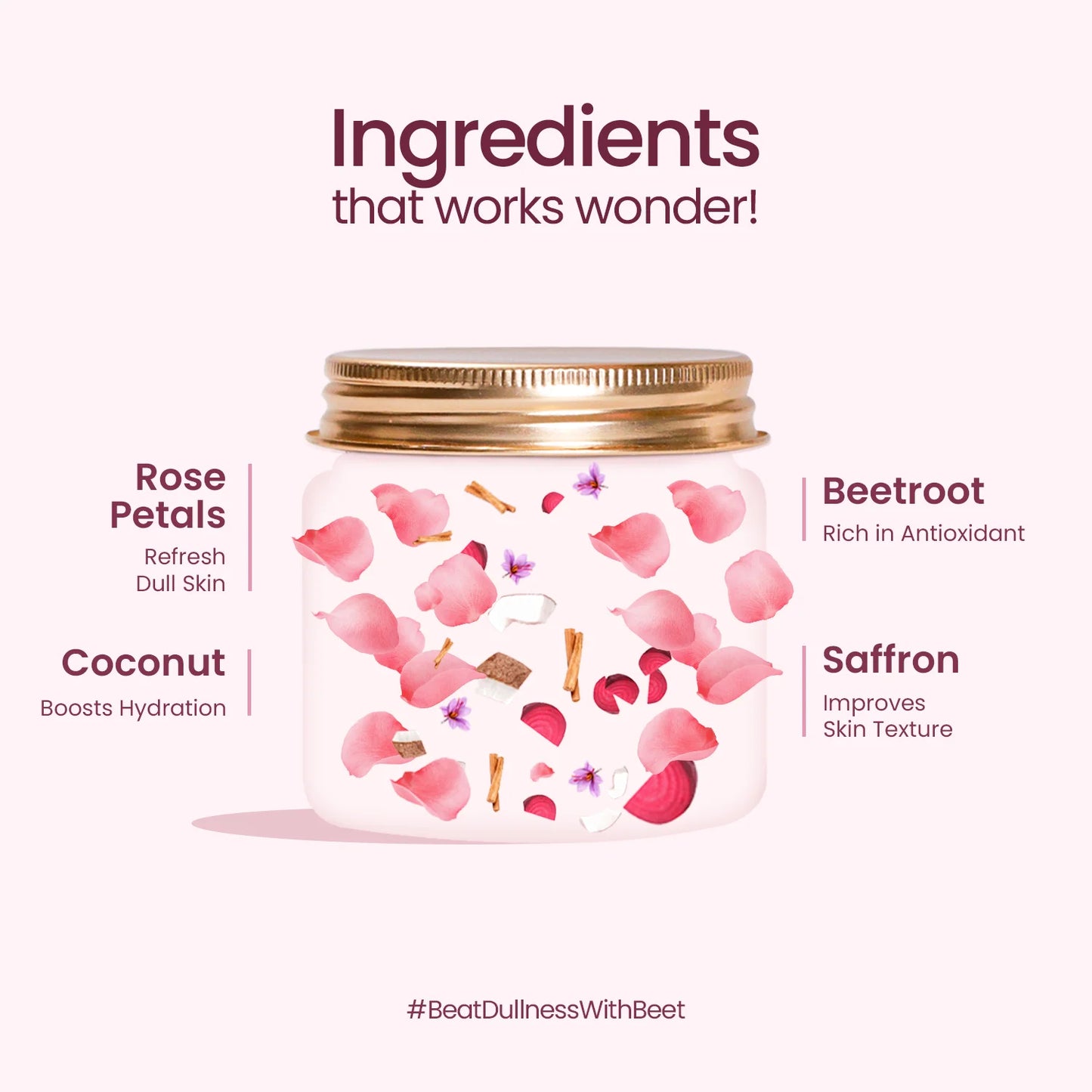 Rose & Beetroot Face Ubtan (75gm)
