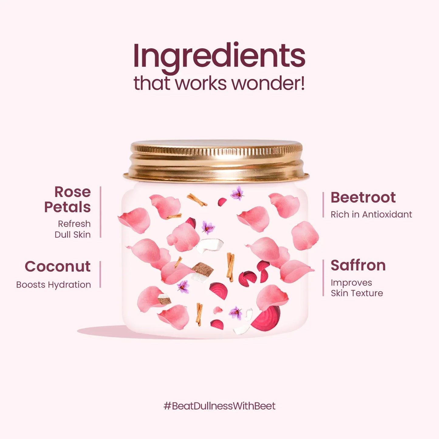 Rose & Beetroot Face Ubtan (75gm)