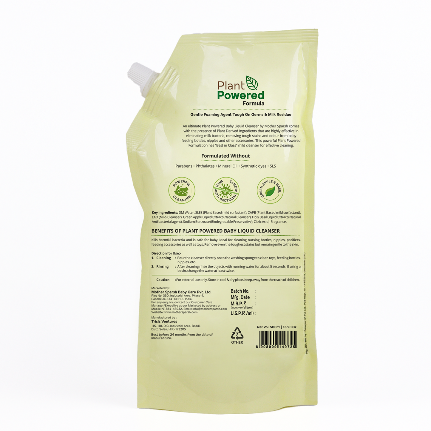 Plant Powered Natural Baby Liquid Cleanser Refill Pack