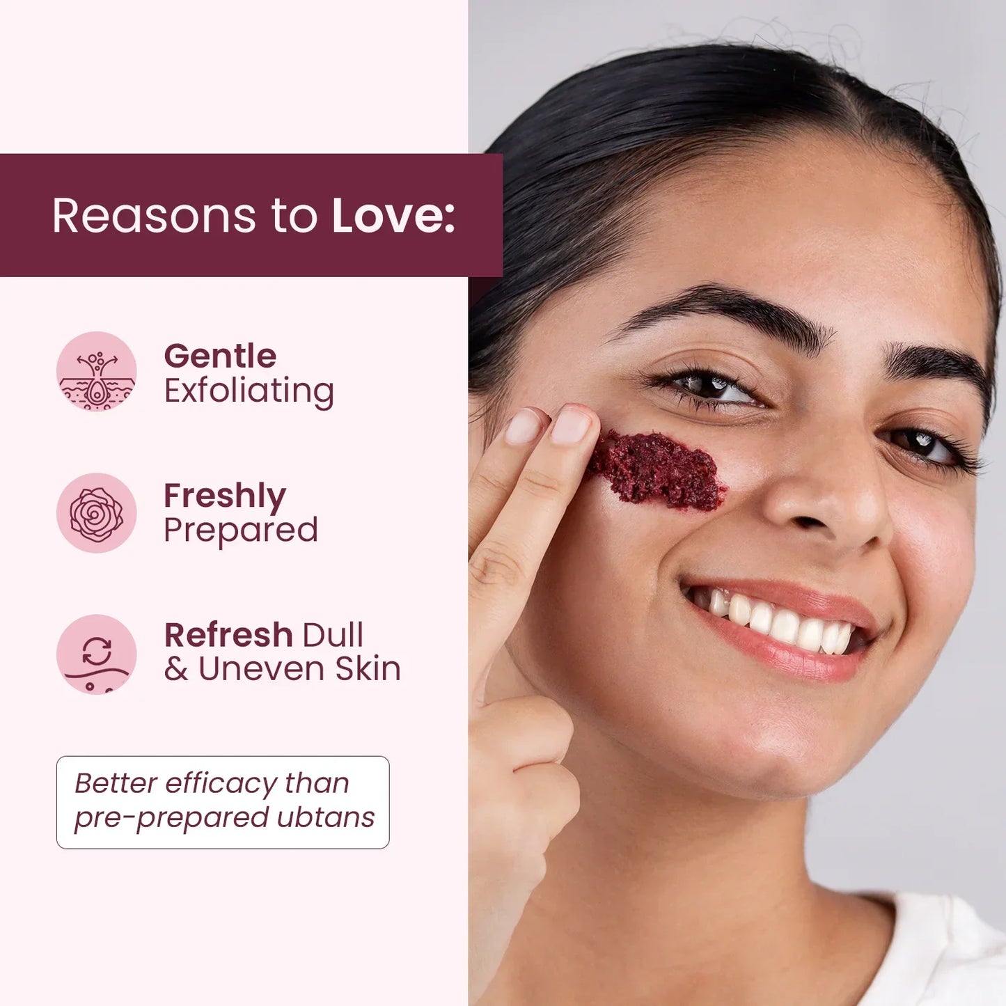 Rose & Beetroot Face Ubtan (75gm)