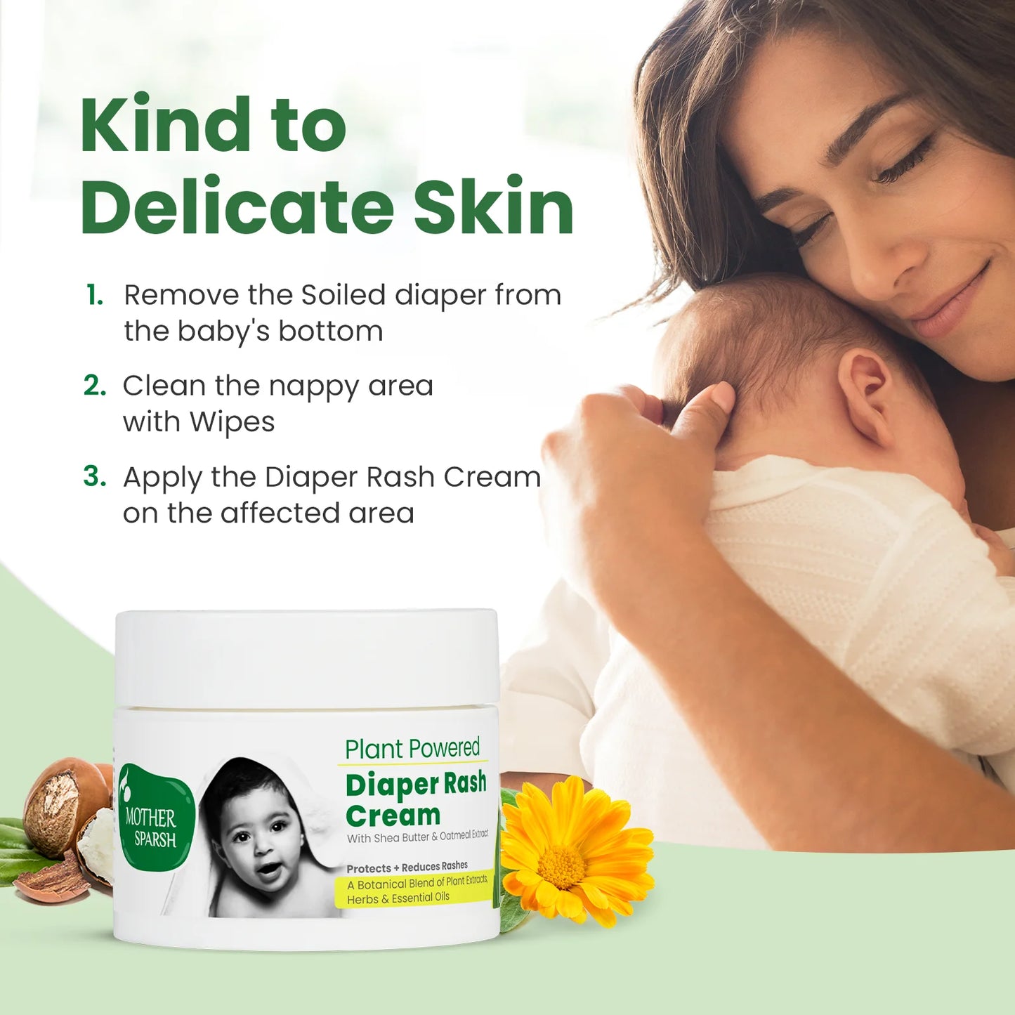 Plant Powered Diaper Rash Cream For Babies