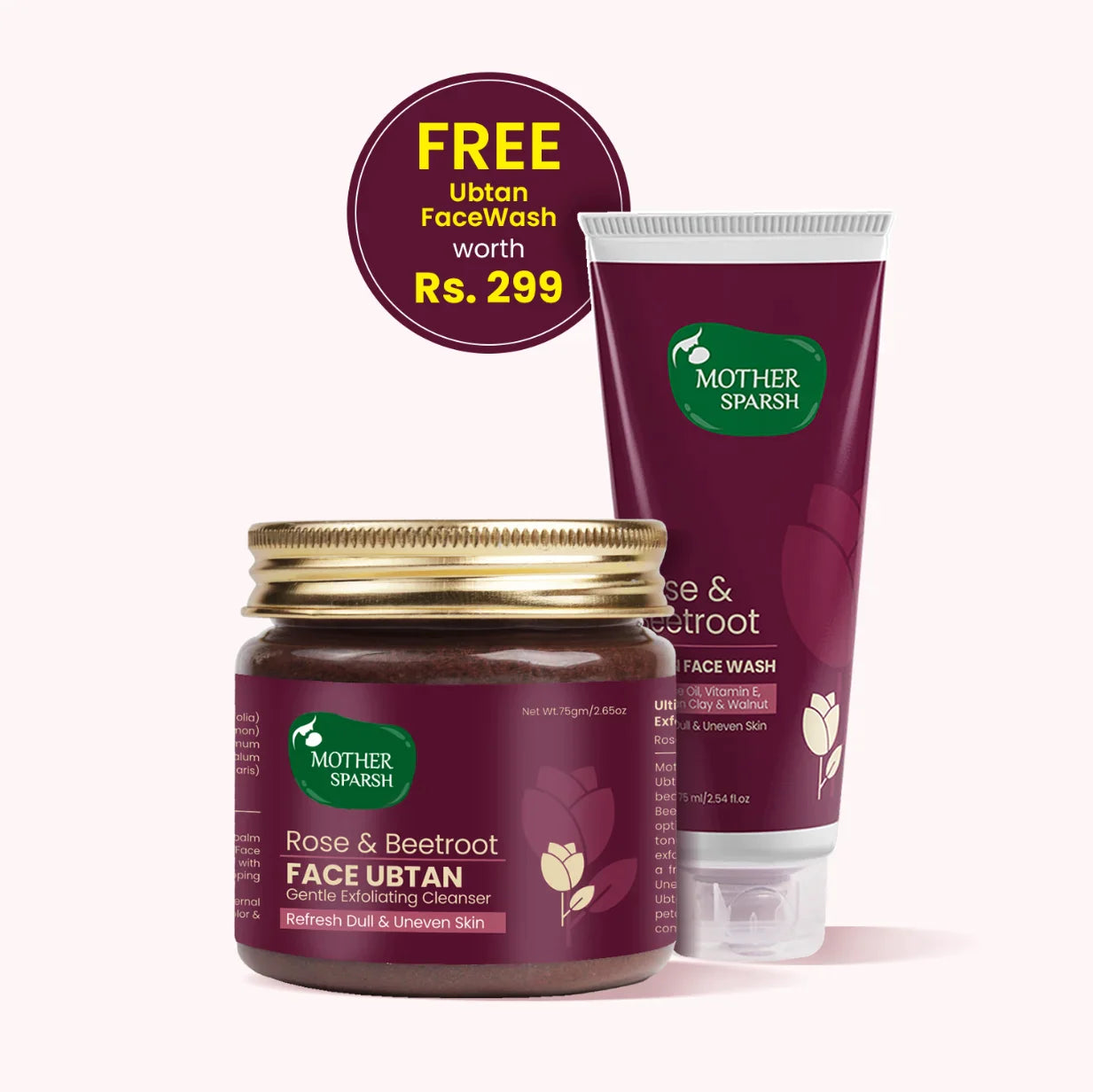Rose & Beetroot Face Ubtan (75gm)