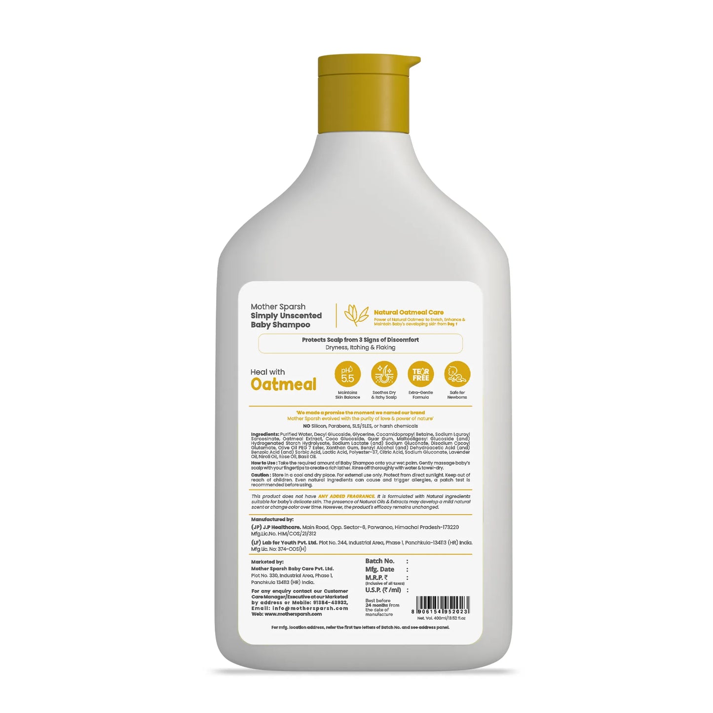 Simply Unscented Baby Shampoo - Gentle Care for Baby’s Scalp & Hair