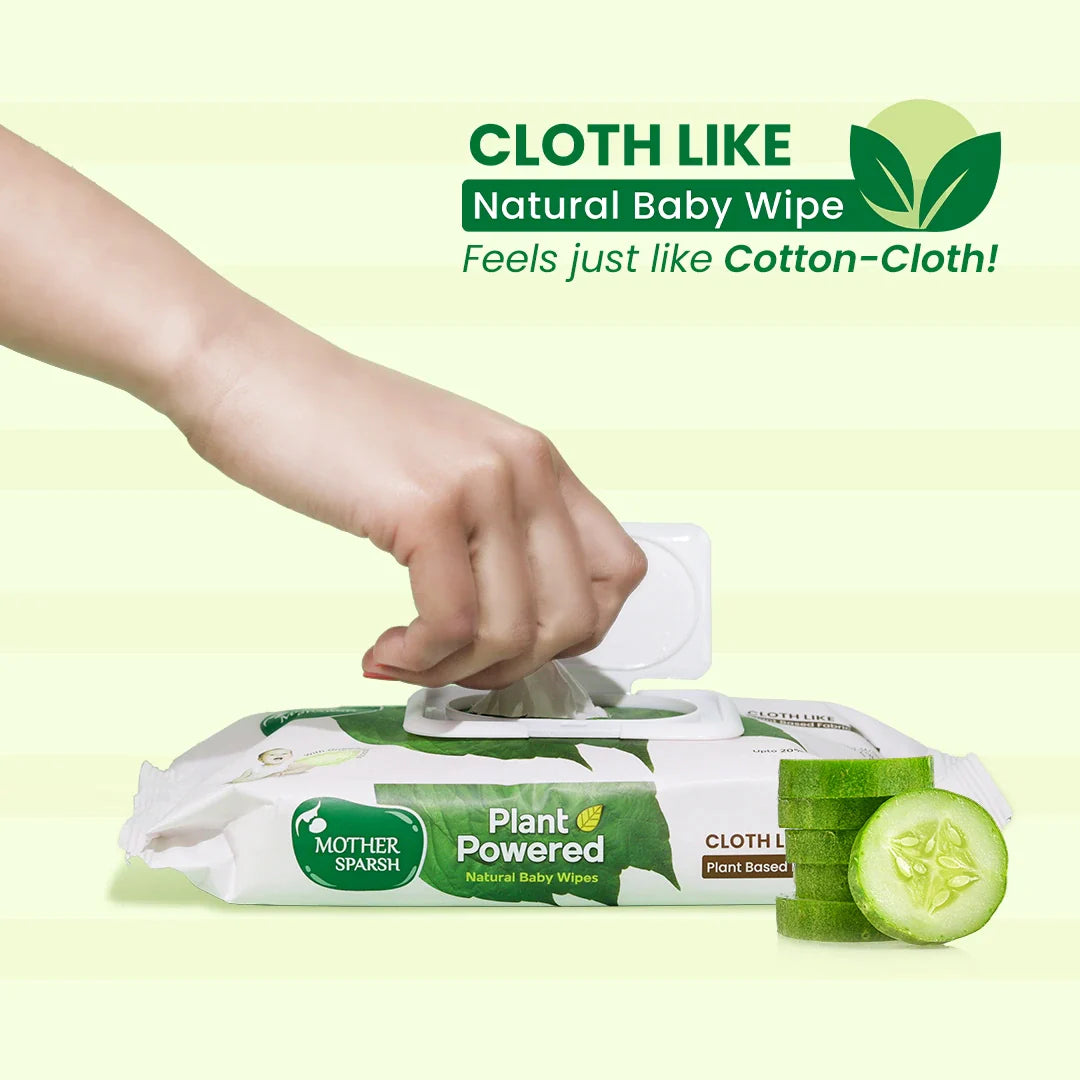 Plant Powered Natural Baby Wipes with Cucumber