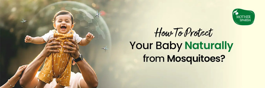Indian mother placing a fine-mesh mosquito net over her baby’s crib for natural protection