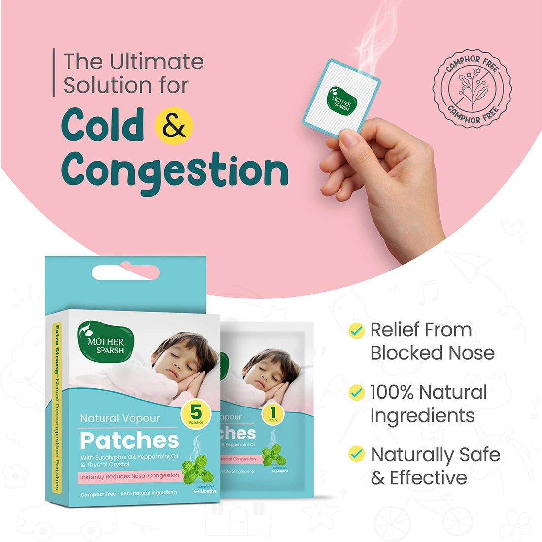 Natural Vapour Patch is your Ultimate solution for cold & congestion