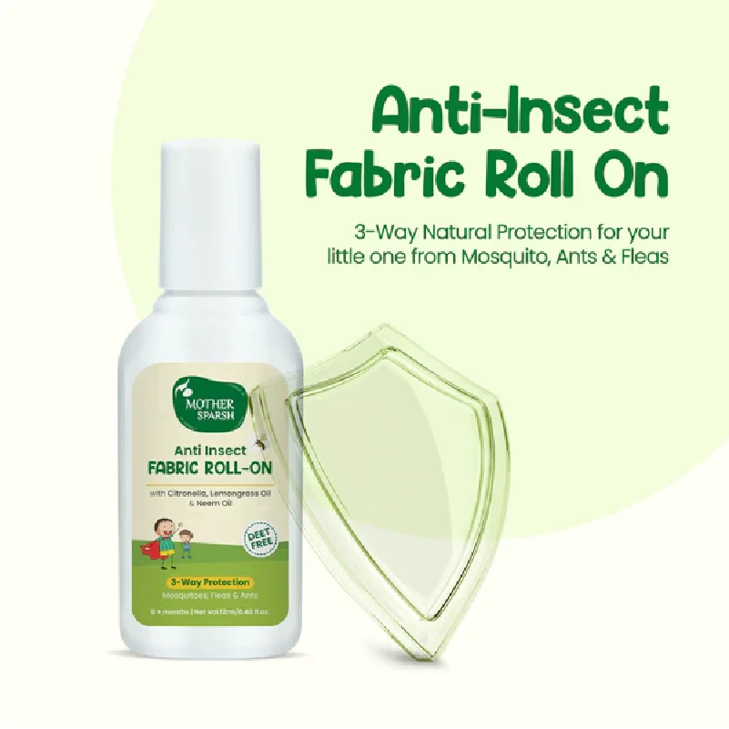 Mother Sparsh Anti Insect Fabric Roll-on - 3-way Natural protection for your baby
