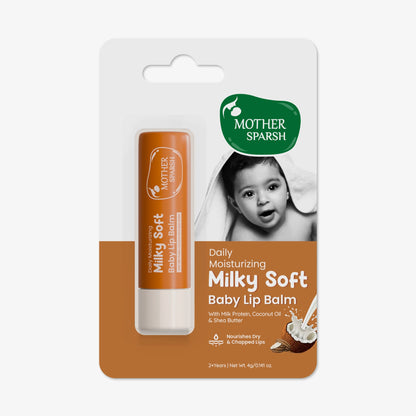 Milky soft baby lip balm for gentle and nourishing lip care, suitable for babies' sensitive lips.