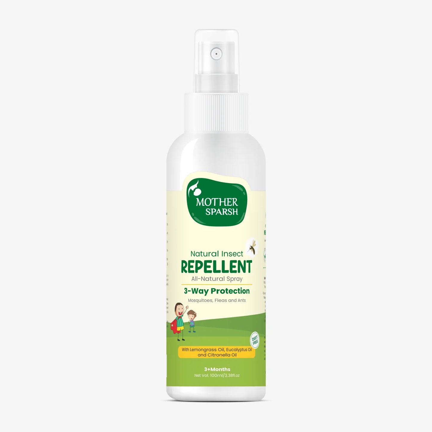 Mosquito repellent spray with natural protection for newborn babies A gentle, natural mosquito repellent spray designed for newborns, offering safe and effective protection.