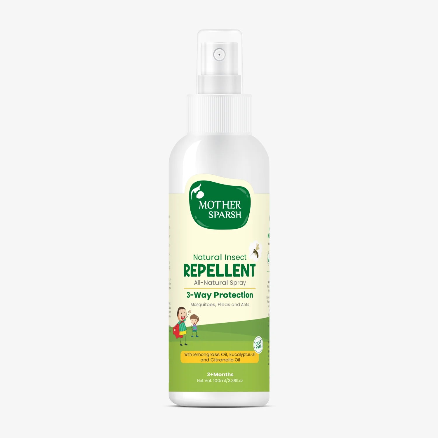 Mosquito repellent spray with natural protection for newborn babies A gentle, natural mosquito repellent spray designed for newborns, offering safe and effective protection.