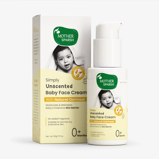 Simply Unscented baby face cream with natural oatmeal for newborn babies