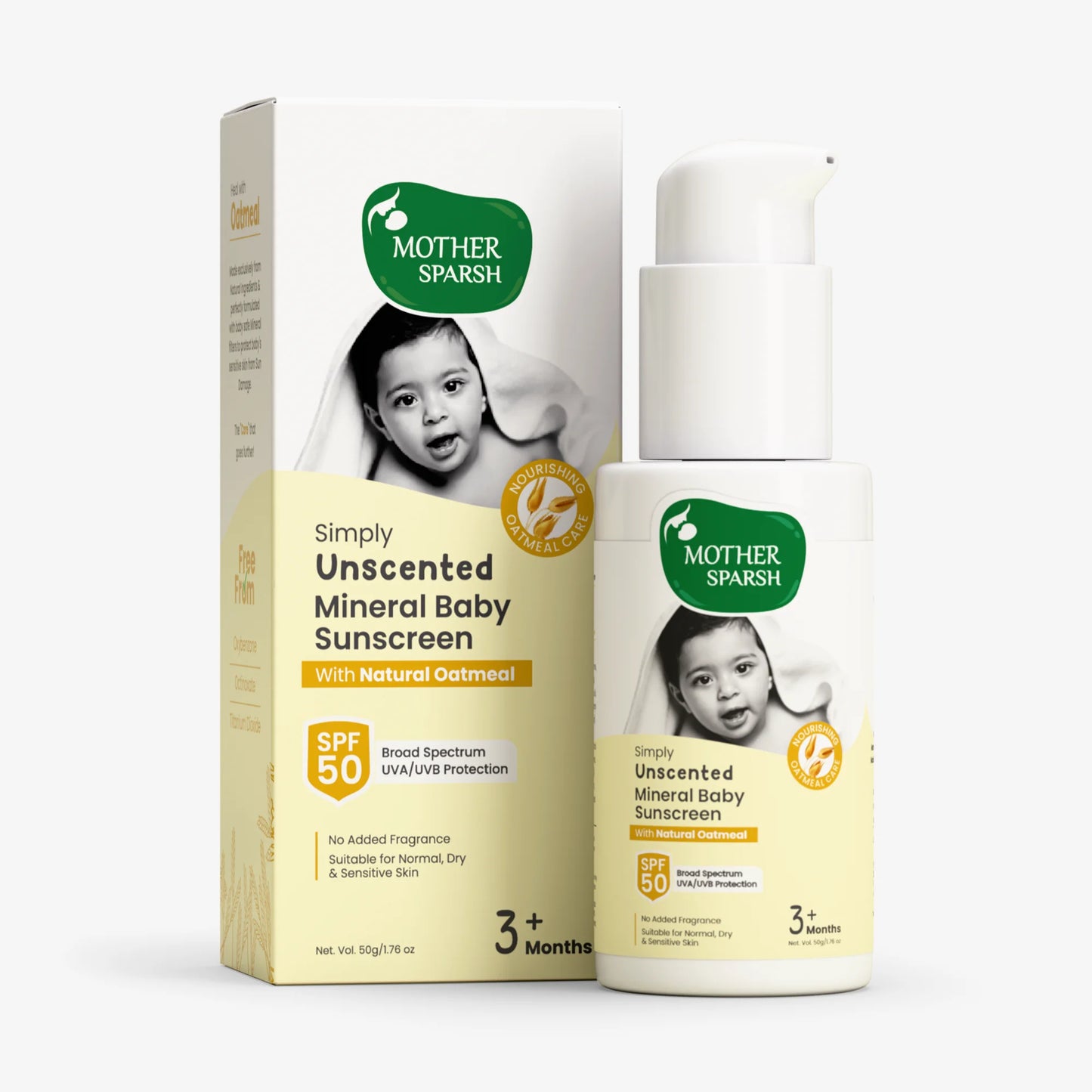 Simply Unscented Mineral Baby Sunscreen for Gentle Protection