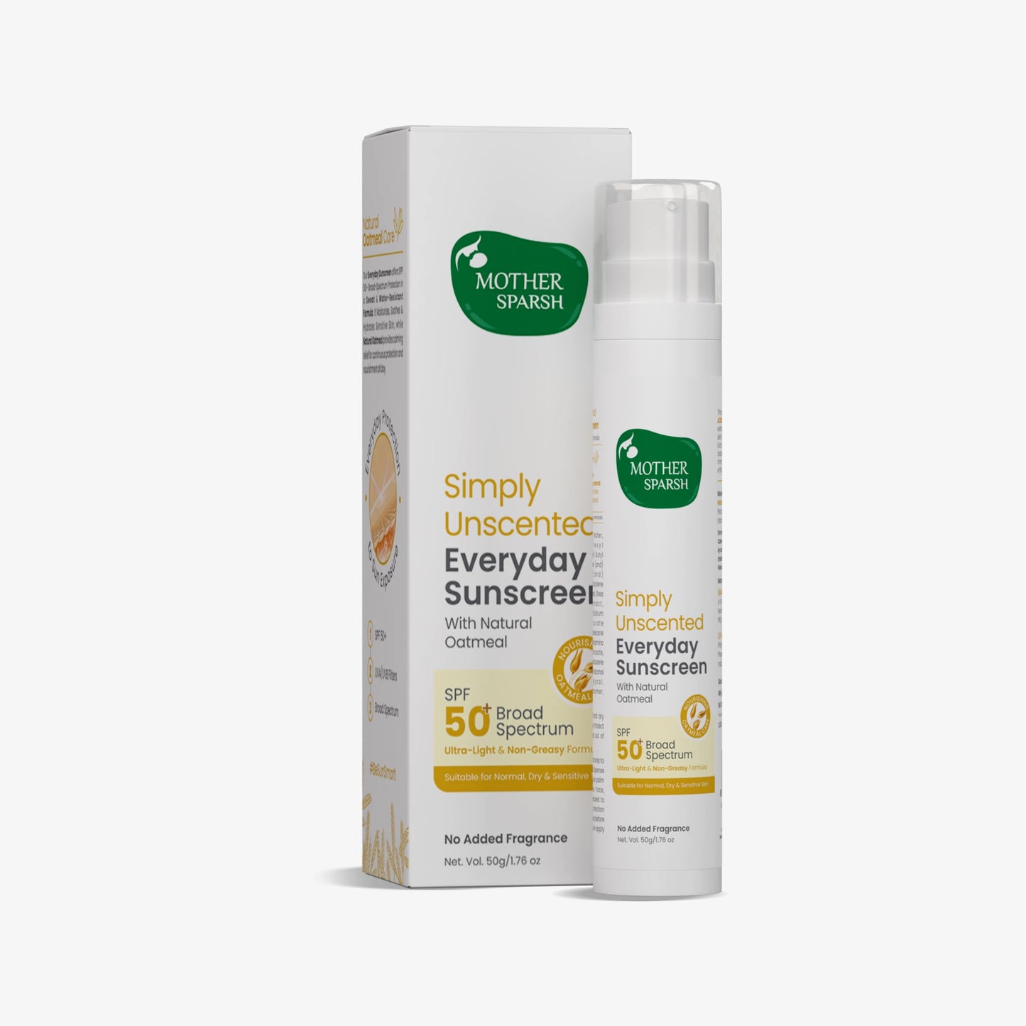  Mother Sparsh Simply Unscented Everday Sunscreen with spf 50 protection