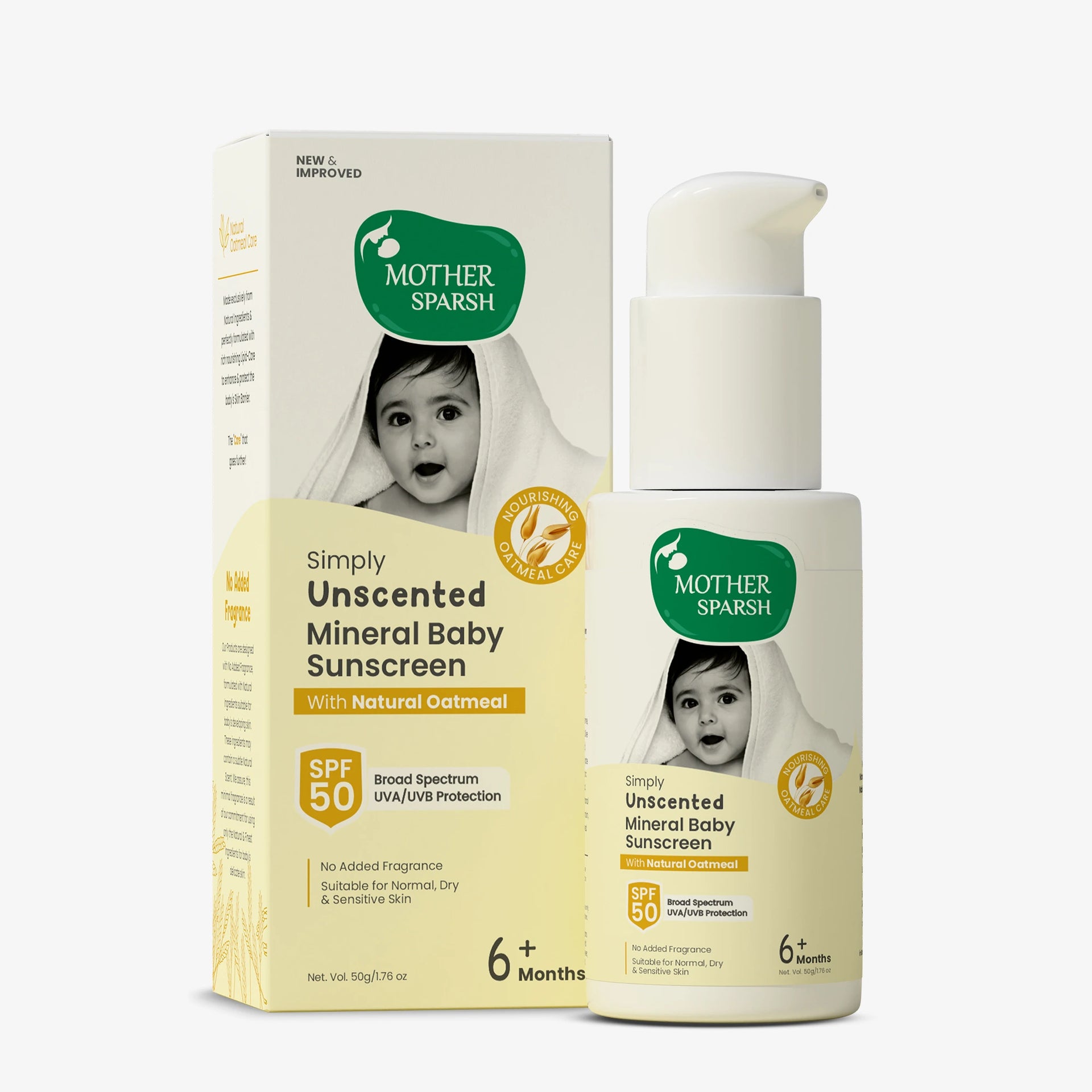 Simply Unscented Mineral Baby Sunscreen SPF 50