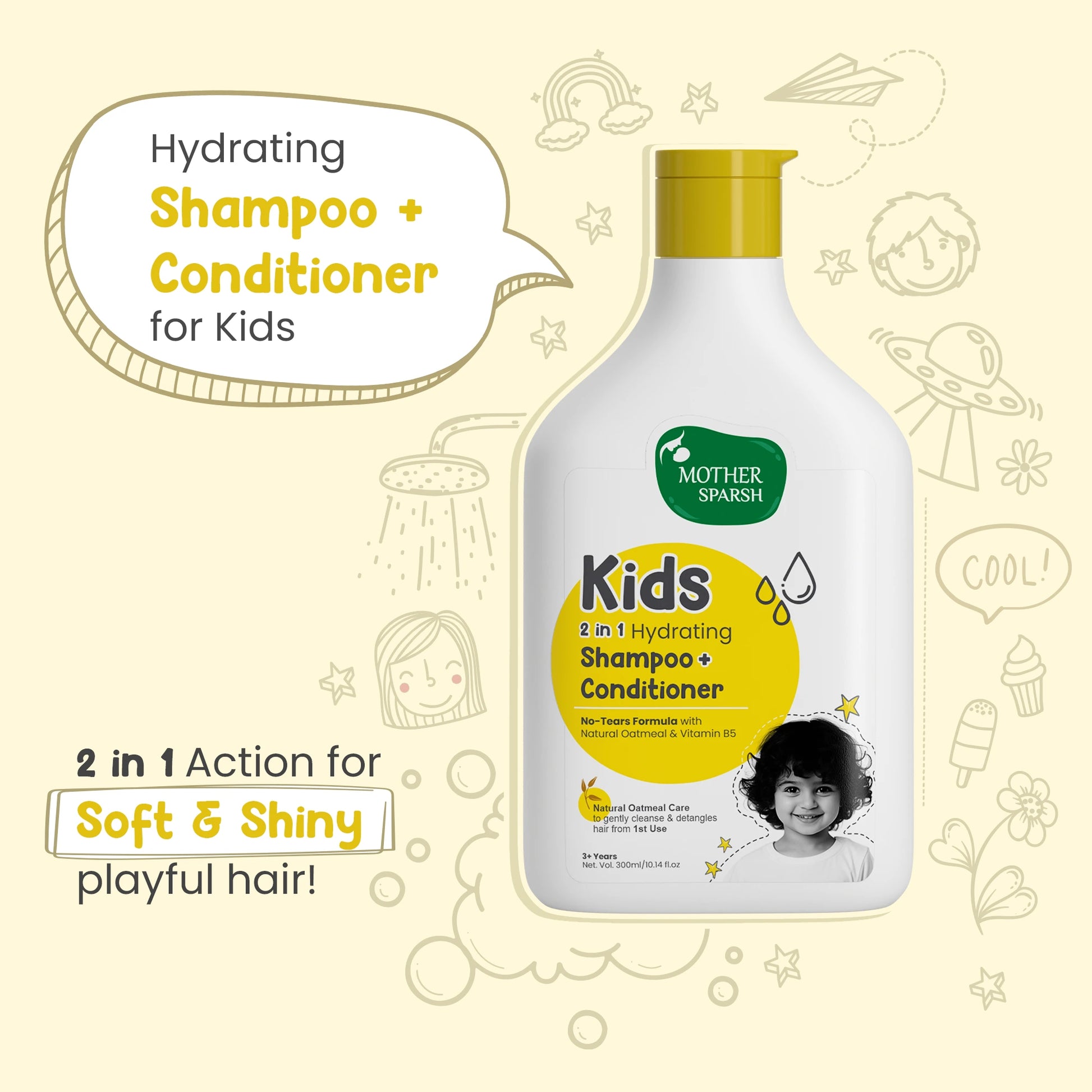 Kids Shampoo conditioner for soft and shiny hair