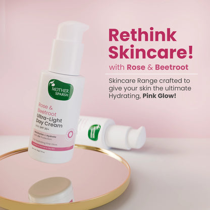 Rose and Beetroot skincare range for pink glow