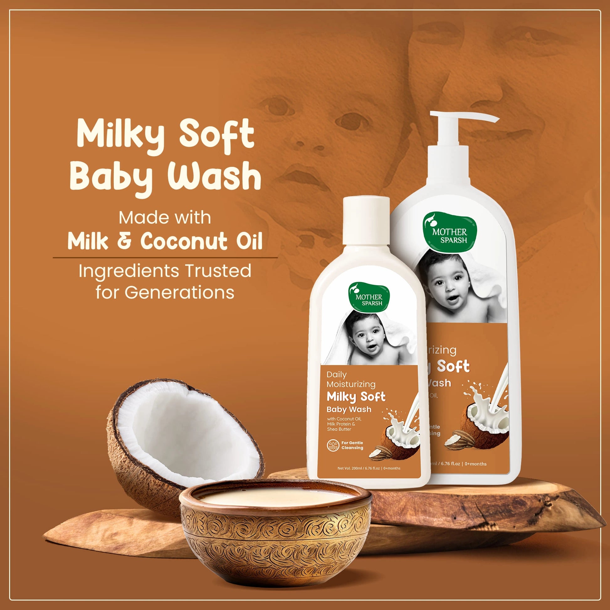 Cleansing with Milk is backed by generational trust for indian baby skin