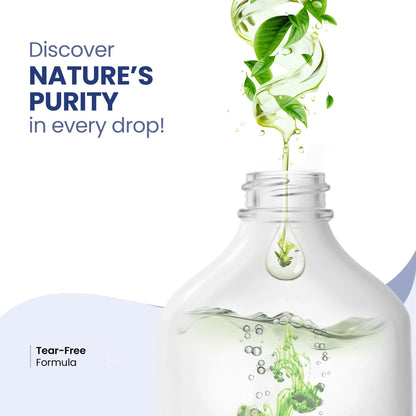 Nature’s purity in every drop of Mother Sparsh tear-free baby shampoo