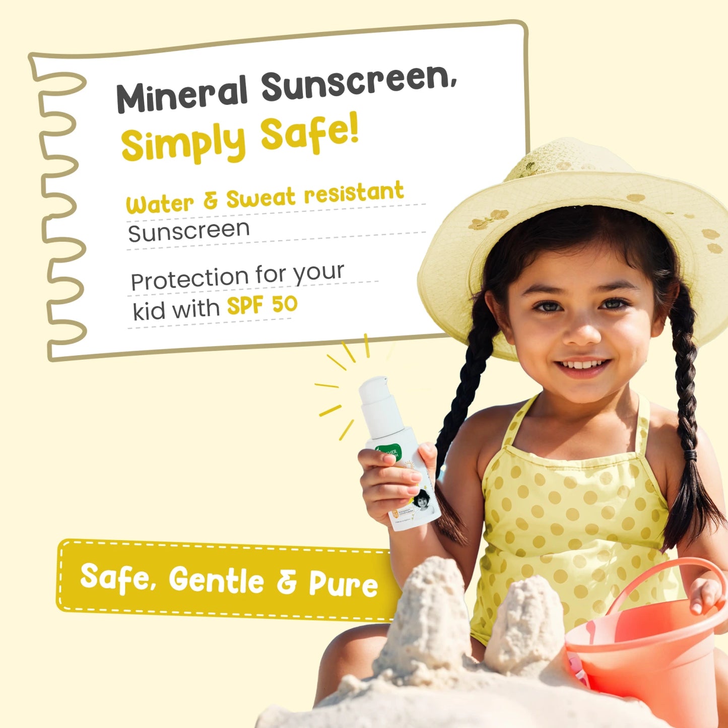 Kids sunscreen with spf 50 protection