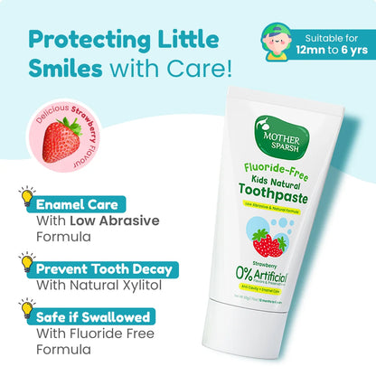 Maxim Toothpaste Strawberry Kids Toothpaste – Fluoride-Free | Mother Sparsh