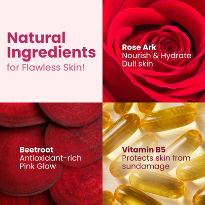 Natural Rose, beetroot, vitamin b5 in face cream