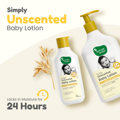 Milk in baby lotion nourishes, moisturizes and softens baby skin