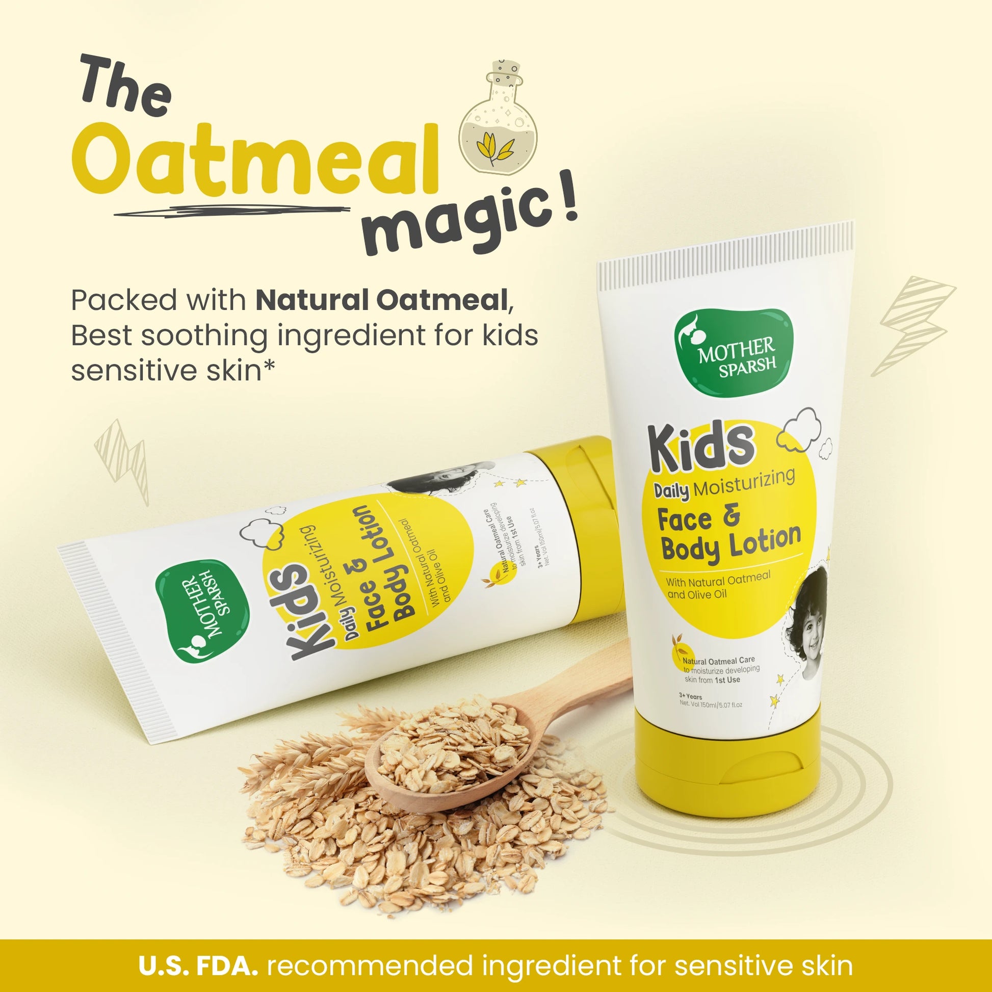 Oatmeal goodness in Kids Lotion