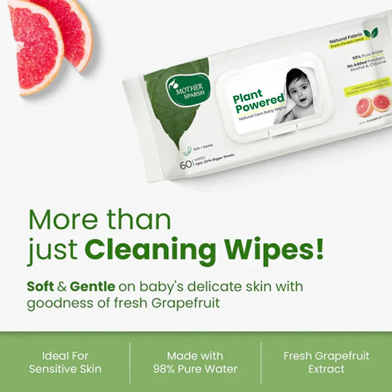 Plant Powered Baby Wipes - Grapefruit