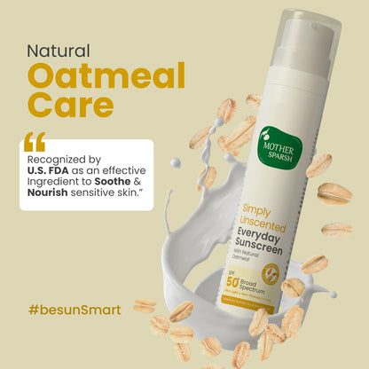 Sunscreen with  benefits of Natural Oatmeal Care