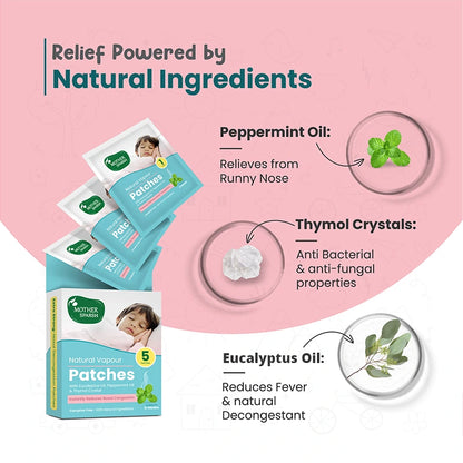 Vapour patch made with peppermint, eucalyptus and thymol crystal