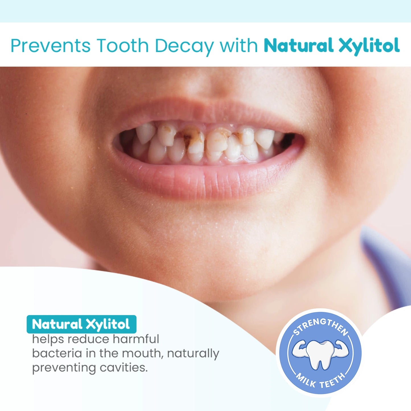 Natural Xylitol toothpaste prevents cavities