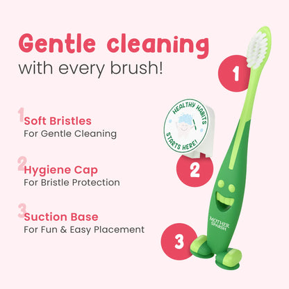 Toothbrush with soft bristles & hygiene cap